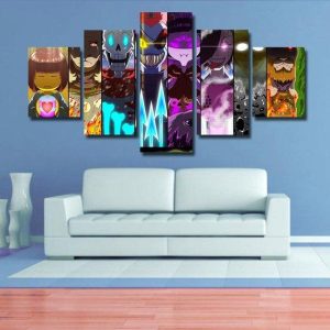 Undertale 02- Gaming 5 Panel Canvas Art Wall Decor