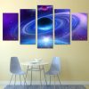 Universe And Planet - Space 5 Panel Canvas Art Wall Decor