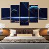 Universe Planets 2 - Space 5 Panel Canvas Art Wall Decor