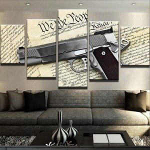 Us Constitution 1911 2Nd Amendment - Army Canvas Print Wall Art