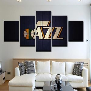 Utah Jazz Music - 5 Panel Canvas Art Wall Decor