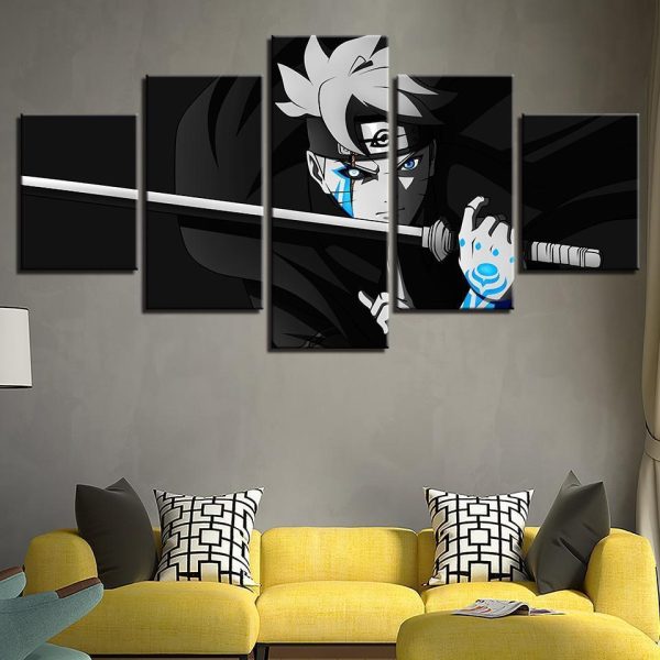 Uzumaki Naruto Anime - 5 Panel Canvas Art Wall Decor