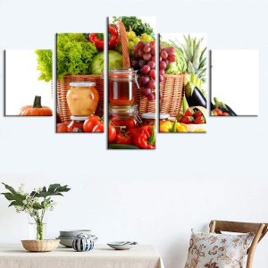 Vegetable 12 - Kitchen 5 Panel Canvas Art Wall Decor