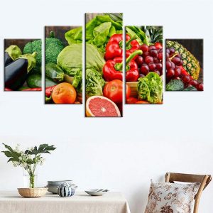 Vegetable 18 - Kitchen 5 Panel Canvas Art Wall Decor