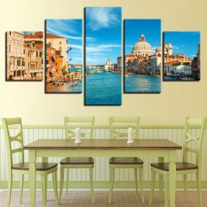 Venice Italy 1 - Nature 5 Panel Canvas Art Wall Decor