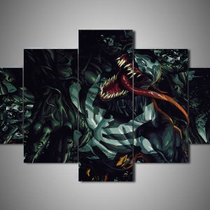 Venom 1 - Movie 5 Panel Canvas Art Wall Decor