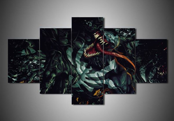 Venom 1 - Movie 5 Panel Canvas Art Wall Decor