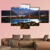 View Of Lake Near Andes Mountains - Sport 5 Panel Canvas Art Wall Decor