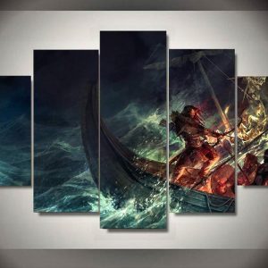 Vikings 6 - Movie 5 Panel Canvas Art Wall Decor