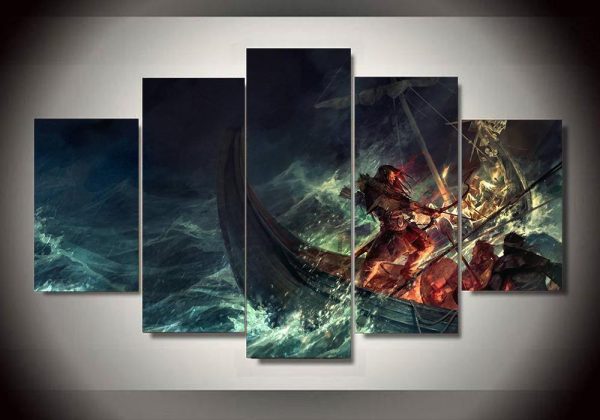 Vikings 6 - Movie 5 Panel Canvas Art Wall Decor