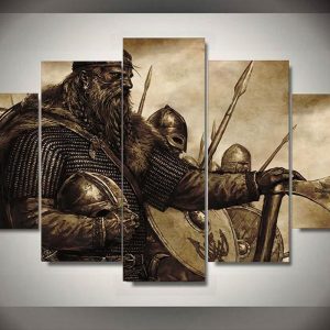 Vikings 9 - Movie 5 Panel Canvas Art Wall Decor