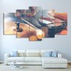 Vintage Drums Cymbals - Music 5 Panel Canvas Art Wall Decor