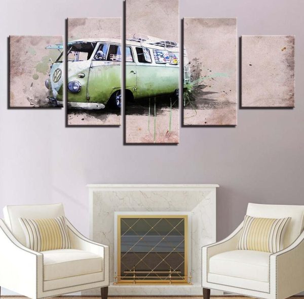 Vintage Vehicle 6 - Automative 5 Panel Canvas Art Wall Decor