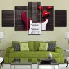 Violin 22 - Music 5 Panel Canvas Art Wall Decor