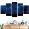 Walk Under The Stars - Nature 5 Panel Canvas Art Wall Decor