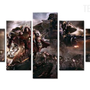 Warhammer 40K: Dawn Of War Philippe Boulle Gaming - 5 Panel Canvas Art Wall Decor