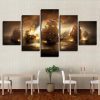 Warships Sea 2 - Ocean 5 Panel Canvas Art Wall Decor