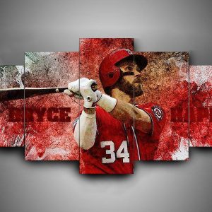 Washington Nationals 1 - Sport 5 Panel Canvas Art Wall Decor