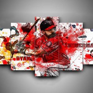 Washington Nationals 2 - Sport 5 Panel Canvas Art Wall Decor