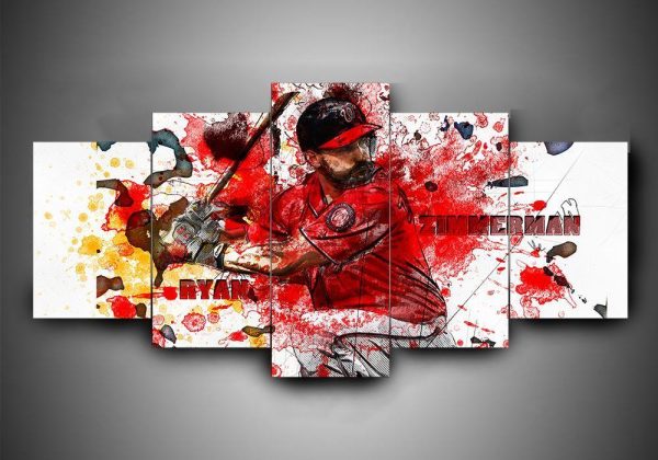 Washington Nationals 2 - Sport 5 Panel Canvas Art Wall Decor