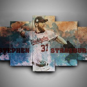 Washington Nationals 3 - Sport 5 Panel Canvas Art Wall Decor