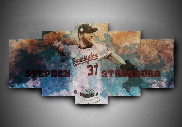 Washington Nationals 3 - Sport 5 Panel Canvas Art Wall Decor