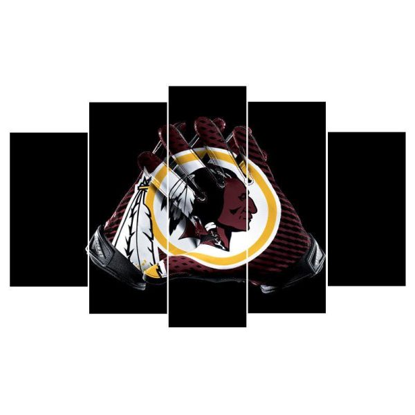 Washington Redskins Hand - Sport 5 Panel Canvas Art Wall Decor