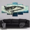 Whale 22 - Animal 5 Panel Canvas Art Wall Decor