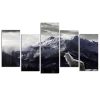 White Wolf Snow Mountain - Animal 5 Panel Canvas Art Wall Decor