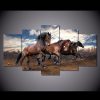 Wild Horses - Animal 5 Panel Canvas Art Wall Decor