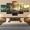 Wild Tree - Nature 5 Panel Canvas Art Wall Decor