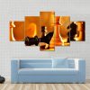 Winner And Loser In A Game Of Chess - Gaming 5 Panel Canvas Art Wall Decor