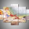 Winnie The Pooh Cartoon - 5 Panel Canvas Art Wall Decor