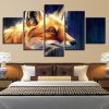 Wolf 99 - Animal 5 Panel Canvas Art Wall Decor