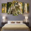 Wolf Forest Timber - Animal 5 Panel Canvas Art Wall Decor