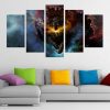 Wolf Luminous S - Abstract Animal 5 Panel Canvas Art Wall Decor