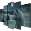 Wolf Wild Animal Snow Winter - Animal 5 Panel Canvas Art Wall Decor