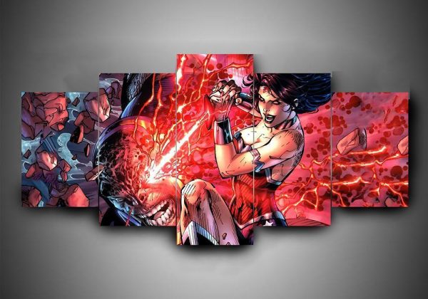 Wonder Woman 2 - Dc 5 Panel Canvas Art Wall Decor