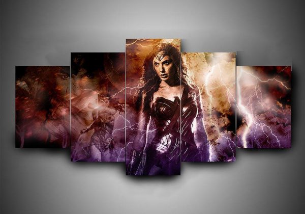 Wonder Woman DC - 5 Panel Canvas Art Wall Decor