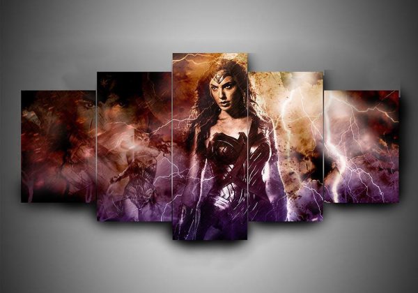 Wonder Woman - Dc 5 Panel Canvas Art Wall Decor