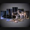 Wondering Wolves - Animal 5 Panel Canvas Art Wall Decor