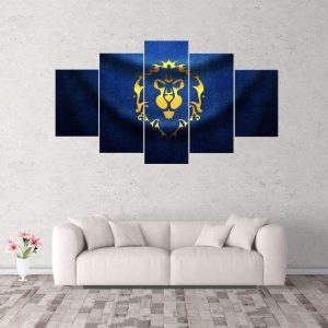 World Of Warcraft Alliance - Gaming 5 Panel Canvas Art Wall Decor