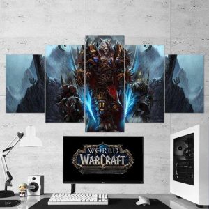 World Of Warcraft Genn Greymane - Gaming 5 Panel Canvas Art Wall Decor