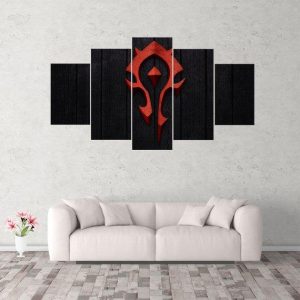 World Of Warcraft Horde 2 - Gaming 5 Panel Canvas Art Wall Decor