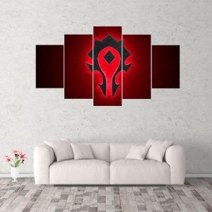 World Of Warcraft Horde 6 - Gaming 5 Panel Canvas Art Wall Decor