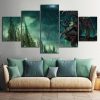 World Of Warcraft Illidan Stormrage Poster 2 Gaming - 5 Panel Canvas Art Wall Decor