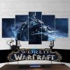 World Of Warcraft Lich King 08 - Gaming 5 Panel Canvas Art Wall Decor