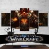 World Of Warcraft Orgrim Doomhammer 10 - Gaming 5 Panel Canvas Art Wall Decor