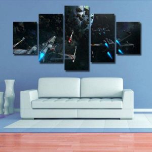 X-Wing 4 - Movie 5 Panel Canvas Art Wall Decor