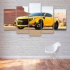 Yellow Camaro Bumblebee Style - Automative 5 Panel Canvas Art Wall Decor